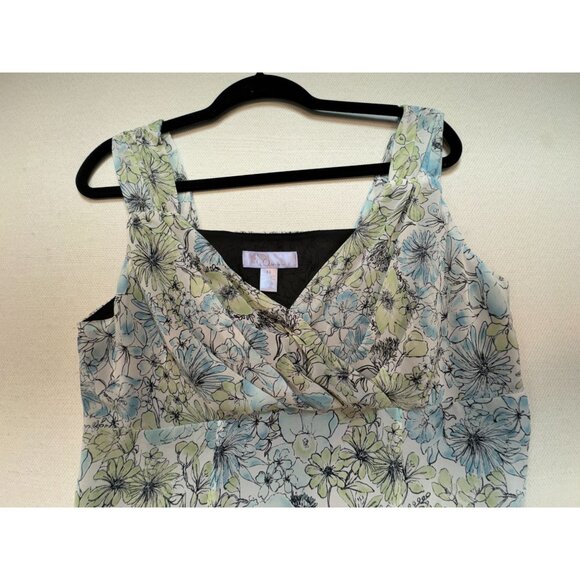 Nine & Co. Ninewear Floral Blouse Womens Size 10 Multicolor Boho Y2K Sleeveless - Picture 3 of 11